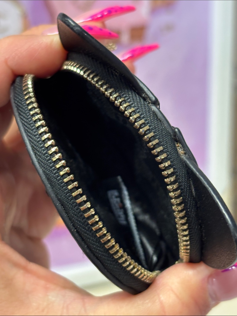 Ted Baker London "Murphyy" dog-faced leather coin purse with keychain - Picture 6 of 6